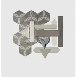 Carrelage mur effet zellige bejmat gris anthracite 13,2x13,2 cm ARTISAN GRAPHITE-Aelle Carrelage Sale