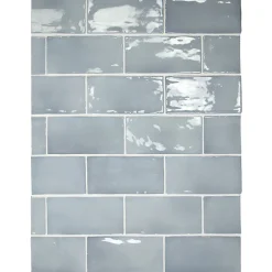 Aelle Carrelage Carrelage mur effet zellige bleu 7,5x15 cm MANACOR BLUE MOON