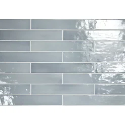 Carrelage mur effet zellige bleu 6,5x40 cm MANACOR BLUE MOON-Aelle Carrelage Clearance