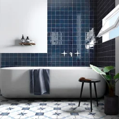 Aelle Carrelage Carrelage mur effet zellige bleu 10x10 cm MANACOR OCEAN BLUE