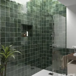 Carrelage mur effet zellige bejmat vert 13,2x13,2 cm ARTISAN MOSS GREEN-Aelle Carrelage New