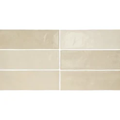Carrelage mur effet zellige bejmat beige 6,5x20 cm ARTISAN OCHRE-Aelle Carrelage Discount