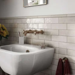 Carrelage mur effet zellige bejmat beige 6,5x20 cm ARTISAN OCHRE-Aelle Carrelage Discount