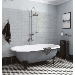 Aelle Carrelage Carrelage mur effet zellige bejmat satiné bleu claire 10x10 cm MALLORCA BLUE