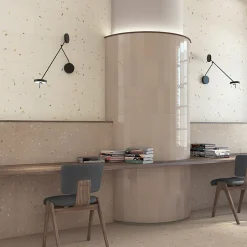 Eiffel art construction Carrelage mur faience effet terrazzo 32x99 cm Croccante Topping-R Avellana(vendu par boite de 1.27m2)