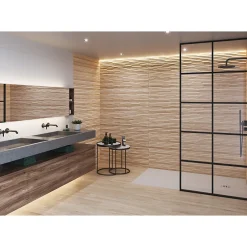 Carrelage mur faience effet bois à relief 40x120 cm WEWOOD CONCEPT ROBLE-Aelle Carrelage