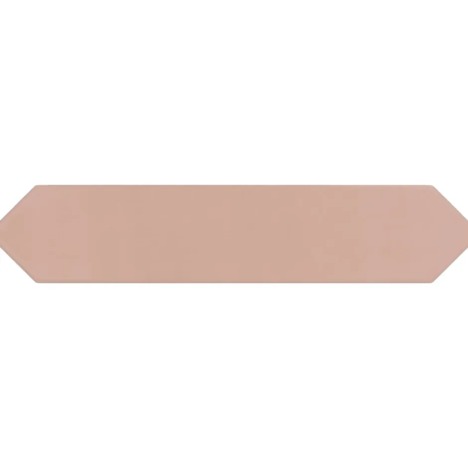 Aelle Carrelage Carrelage mur faience forme navette 5x25 cm mate LANSE ROSE