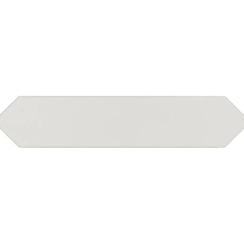 Aelle Carrelage Carrelage mur faience forme navette 5x25 cm mate LANSE WHITE