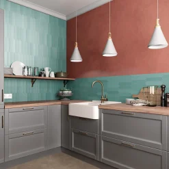 Carrelage mur faience forme navette 5x25 cm mate LANSE VIRIDIAN-Aelle Carrelage Best