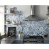 Carrelage mur hexagonal patchwork motif bleu et blanc brillant 17,6x20,1 cm HEXATILE PATCHWORK LISBOA-Aelle Carrelage New