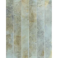 Carrelage Mur Intérieur Format allongé Bleu Brillant. Bali Aqua 5x40 cm-Lux Mosaic Outlet