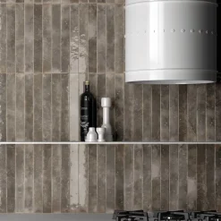 Lux Mosaic Carrelage Mur Intérieur Format allongé Noir Brillant. Bali Black Hat 5x40 cm