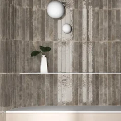 Lux Mosaic Carrelage Mur Intérieur Format allongé Noir Brillant. Bali Black Hat 5x40 cm