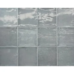 Lux Mosaic Carrelage mur intérieur/exterieur. Grès cérame Zellige Gris 12x12 cm x ép 8,3 mm