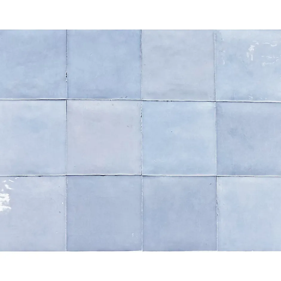 Carrelage mur intérieur/exterieur. Grès cérame Zellige Artic 12x12 cm x ép 8,3 mm-Lux Mosaic Best