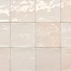 Lux Mosaic Carrelage mur intérieur/exterieur. Grès cérame Zellige Ivoire 12x12 cm x ép 8,3 mm