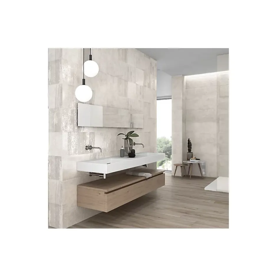 Carrelage mur moderne décoratif à paillettes 25x75 cm MATERIKA DECOR A&B CONSTELLATION WHITE-Aelle Carrelage Hot