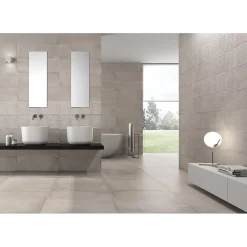 Aelle Carrelage Carrelage mur moderne gris 25x75 cm MATERIKA GREY WALL -25x75cm