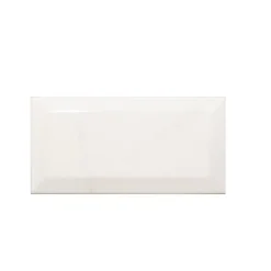 Aelle Carrelage Carrelage mur métro effet marbre blanc brillant 7,5X15 cm METRO CARRARA