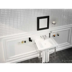 Eiffel art construction Carrelage mur métro parisien relief uni blanc mate 10x20 cm METRO WHITE