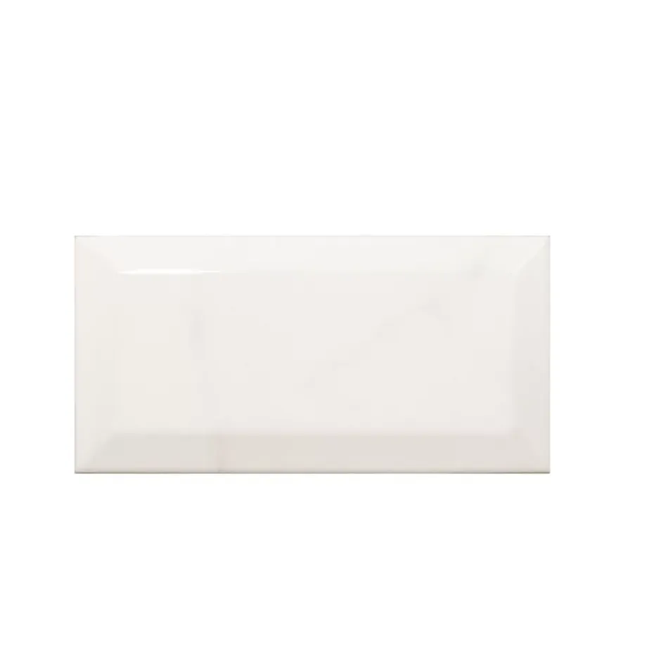 Carrelage mur métro parisien relief effet marbre blanc mate 7,5x15 cm METRO CARRARA-Aelle Carrelage Sale