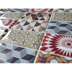 Carrelage mur métro patchwork coloré 7,5x15 cm METRO PATCHWORK-Aelle Carrelage Hot