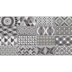 Carrelage mur métro patchwork gris 7,5x15 cm METRO PATCHWORK B&W-Aelle Carrelage Best