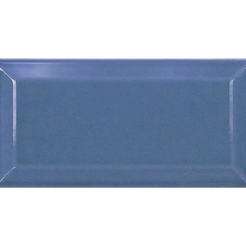 Carrelage mur relief métro parisien uni bleu brillant 7,5x15 cm METRO BLUE-Eiffel art construction Outlet