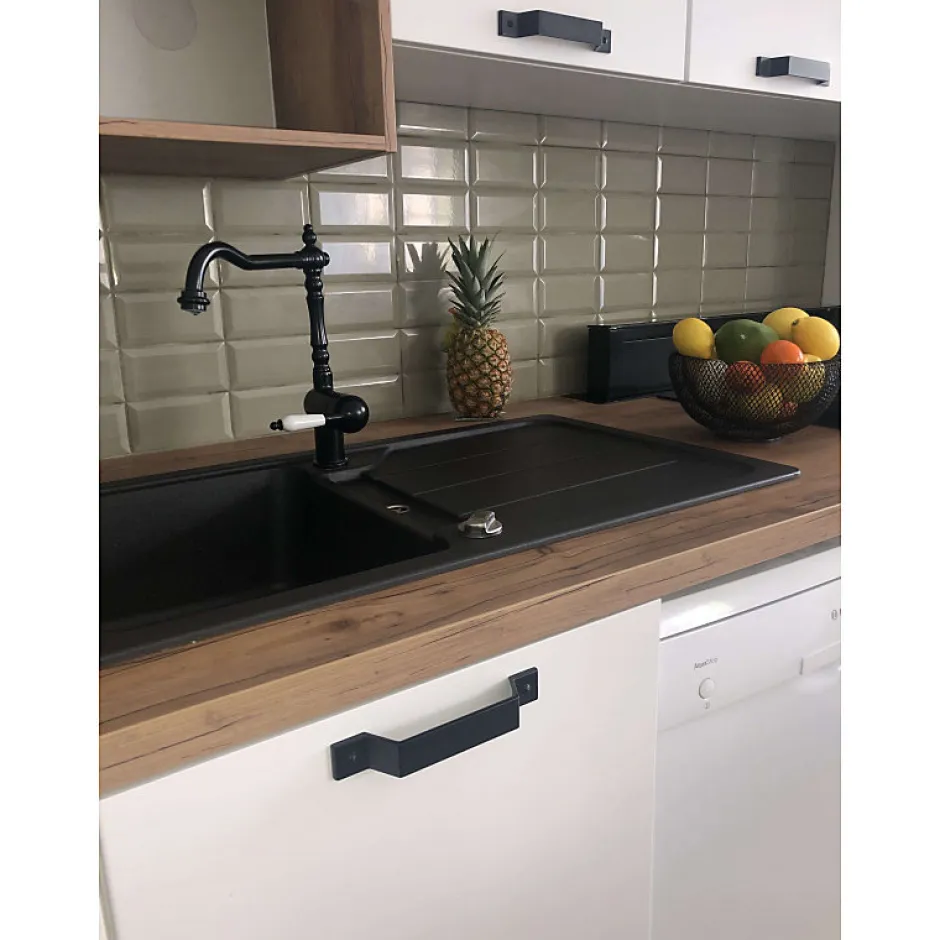 Carrelage mur relief métro parisien uni vert brillant 7,5x15 cm METRO OLIVE-Eiffel art construction