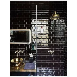 Carrelage mur relief métro parisien uni noir brillant 7,5x15 cm METRO BLACK-Eiffel art construction Clearance