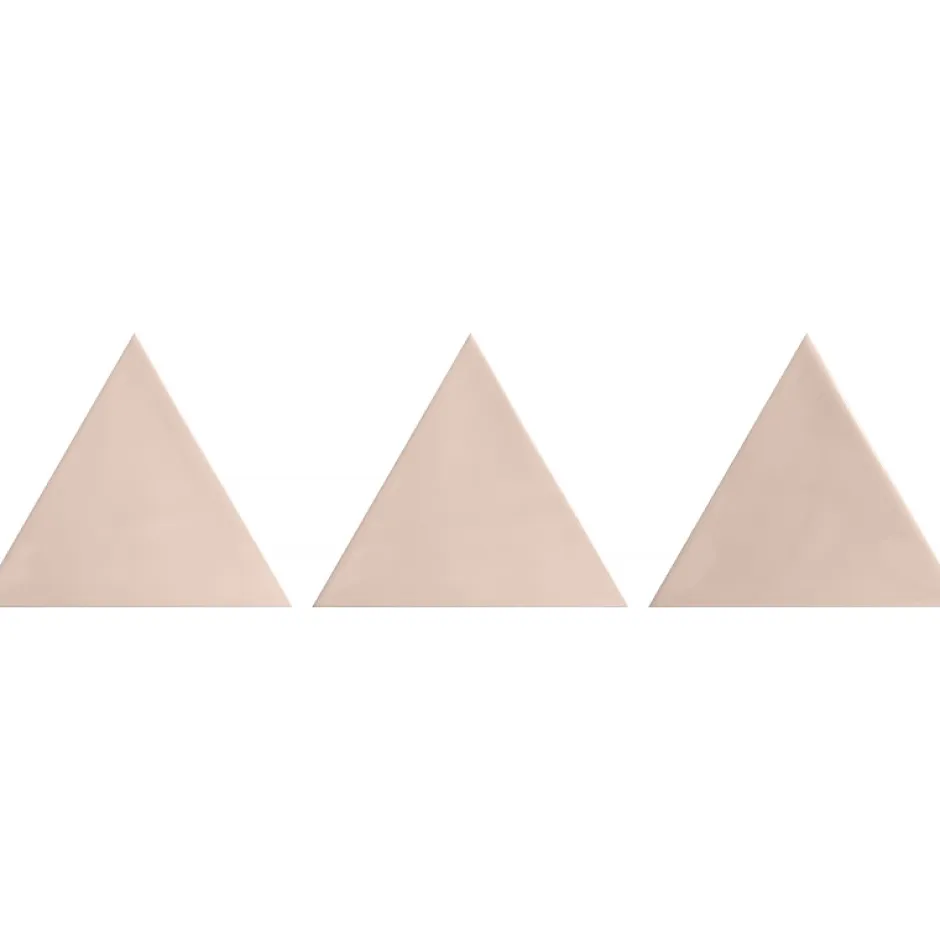 Aelle Carrelage Carrelage mur trianguaire effet zellige rose 13,2x11,4 cm 3LATI ROSA