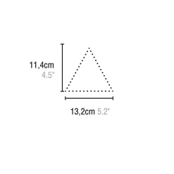 Aelle Carrelage Carrelage mur trianguaire effet zellige noir métal 13,2x11,4 cm 3LATI RIFLESSI