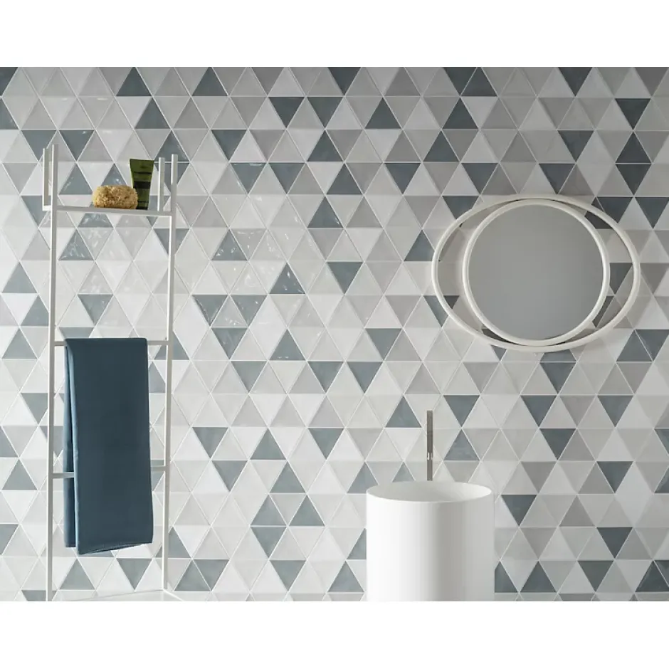 Carrelage mur trianguaire effet zellige gris 13,2x11,4 cm 3LATI GRIGIO MEDIO-Aelle Carrelage Clearance