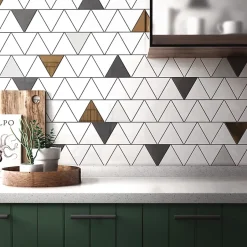 Aelle Carrelage Carrelage mur triangulaire uni noir mate SCALE TRIANGOLO BLACK MATT