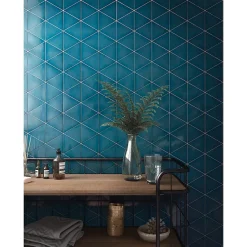 Aelle Carrelage Carrelage mur triangulaire uni bleu brillant SCALE TRIANGOLO ELECTRIC BLUE