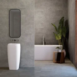 Carrelage mural aspect béton gris Asphalt 30 x 90 cm-Baldocer Best