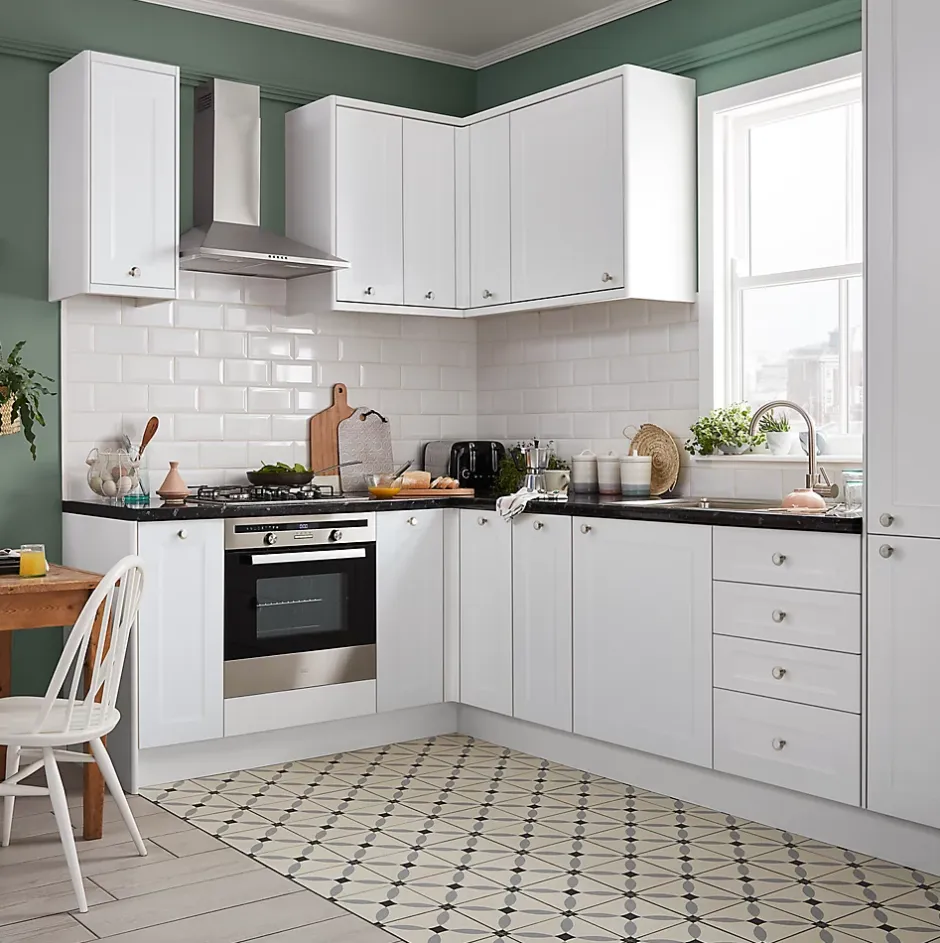 Carrelage mural blanc brillant effet métro L.20 x l.10 cm x ép.7,3 mm, Trentie-GoodHome New