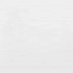 GoodHome Carrelage mural blanc mat décor 3D L.60 x l.20 cm x ép.8,3 mm, Plain