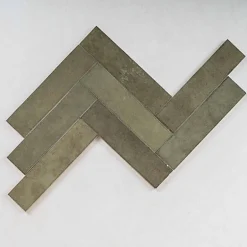 Gioia Materia Carrelage mural Effet Zellige Vert Olive TRIBE 6x24,6cm Green - Les Carreaux de Jean