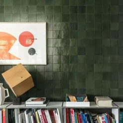 Les Carreaux De Jean Carrelage mural Effet Zellige Vert CROGIOLO ZELLIGE 10x10 Bosco - Les Carreaux de Jean