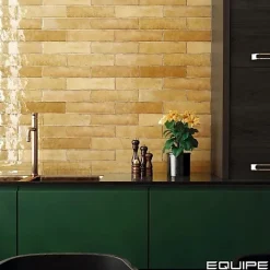 Carrelage mural Effet Zellige Jaune TRIBE 6x24,6cm Pollen - Les Carreaux de Jean-Gioia Materia New