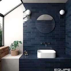 Gioia Materia Carrelage mural Effet Zellige Bleu Nuit TRIBE 6x24,6cm Blue - Les Carreaux de Jean