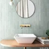 Carrelage mural Effet Zellige Vert d'eau TRIBE 6x24,6cm Mint - Les Carreaux de Jean-Gioia Materia Best