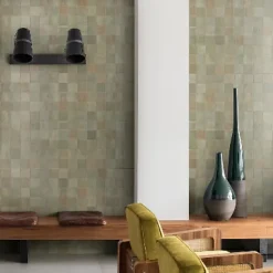 Les Carreaux De Jean  Carrelage mural Effet Zellige Vert CROGIOLO ZELLIGE 10x10 Salvia - Les Carreaux de Jean