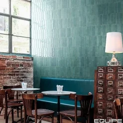 Gioia Materia Carrelage mural Effet Zellige Bleu Ciel TRIBE 6x24,6cm Watercolour - Les Carreaux de Jean