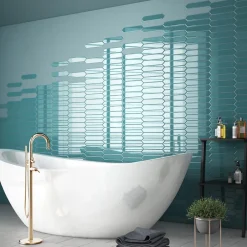 Carrelage mural faïence Arrow crayon Crayon 25x5 cm Russet - Brillant / Poli - boîte de 0.50 m2-Gioia Materia Discount