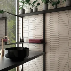 Gioia Materia Carrelage mural faïence Arrow crayon Crayon 25x5 cm Blue velvet - Brillant / Poli - boîte de 0.50 m2