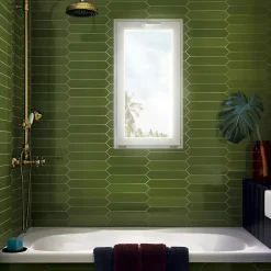 Gioia Materia Carrelage mural faïence Arrow crayon Crayon 25x5 cm Blue velvet - Brillant / Poli - boîte de 0.50 m2