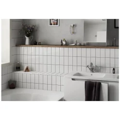 Carrelage mural faïence effet uni EVOLUTION 40x10 cm Gris foncé - Brillant - - boîte de 1 m2-Gioia Materia Clearance