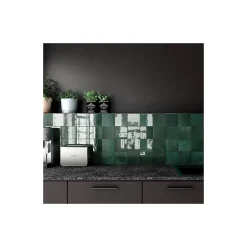 Carrelage mural faïence effet zellige ARTISAN 13,2x13,2cm et 20x6,5cm 13.2x13.2 cm Burgundi - Brillant / Poli - boîte de 1 m2-Gioia Materia